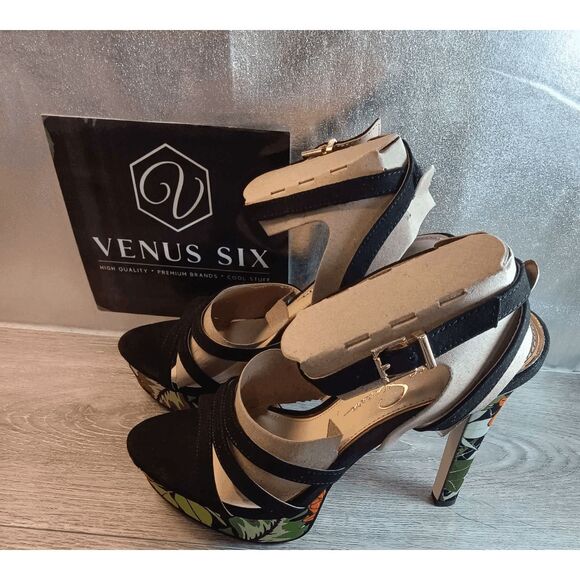 Jessica Simpson Women's Balina Platform Padded Ankle Strap Sandals - Black 7M - Picture 1 of 7
